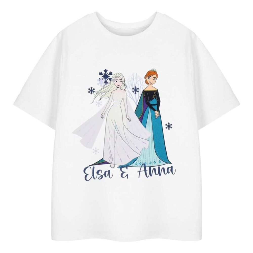 Frozen Girls Anna And Elsa T-Shirt / White
